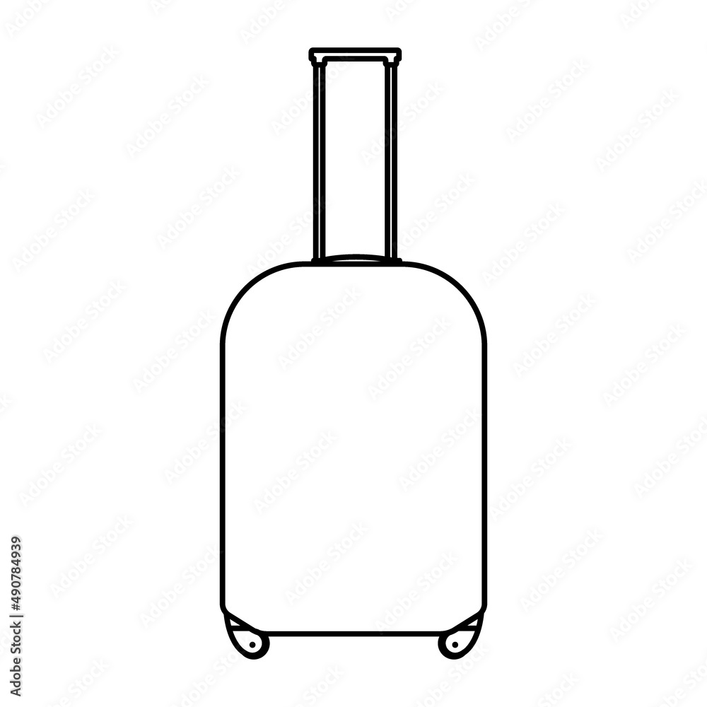 Black and White travel suitcases isolated on white background. Illustration Black and White travel suitcases isolated on white background. Illustration