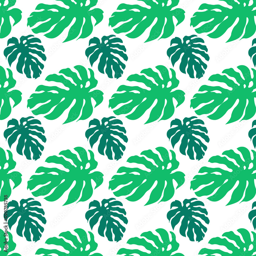 seamless tropical leaf pattern on white background seamless tropical leaf pattern on white background