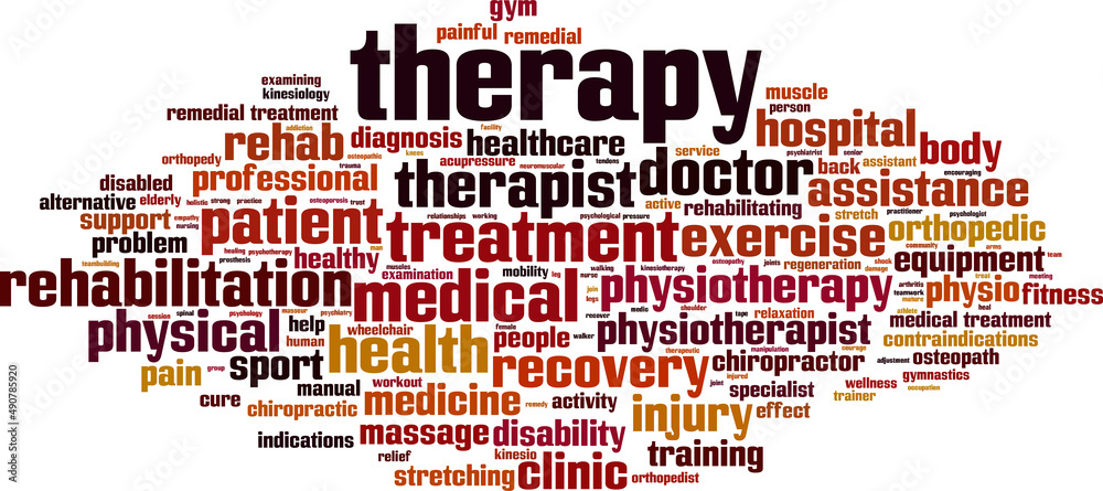 Naklejka premium Therapy word cloud