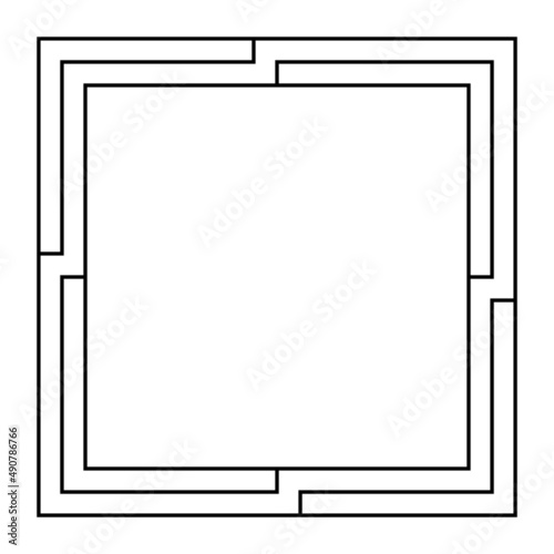 Abstract frame on White background. Illustration
