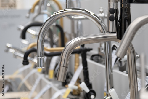 a wide range of faucets for tap water. The store offers a variety of shapes and colors