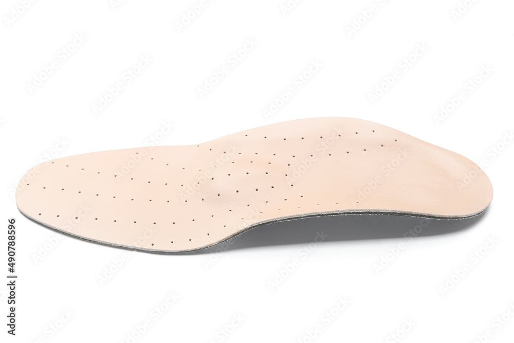 One orthopedic insole on white background One orthopedic insole on white background
