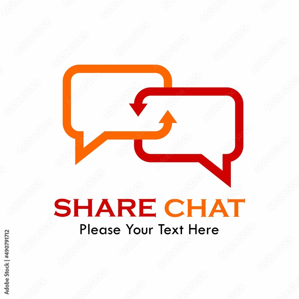 Share chat symbol logo template illustration Share chat symbol logo template illustration