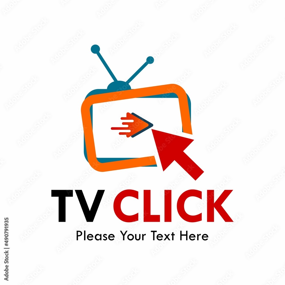 TV click symbol logo template illustration TV click symbol logo template illustration