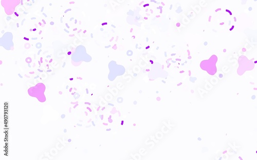 Light Blue, Red vector template with chaotic shapes.
