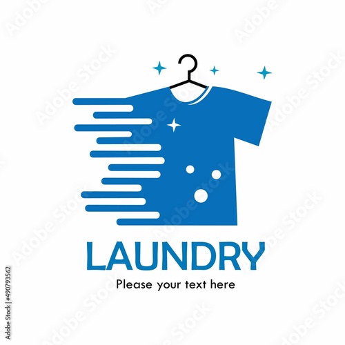 Laundry design logo template illustration