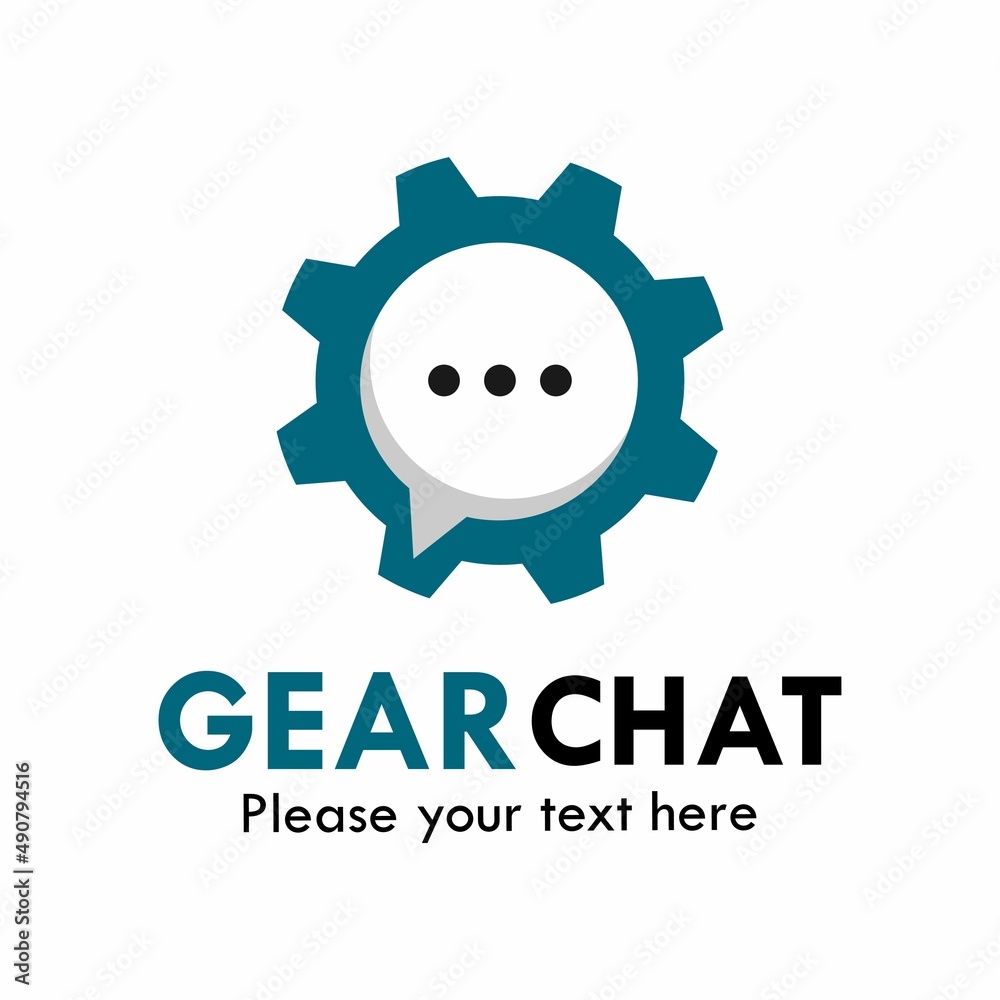 Gear chat logo design template illustration Gear chat logo design template illustration
