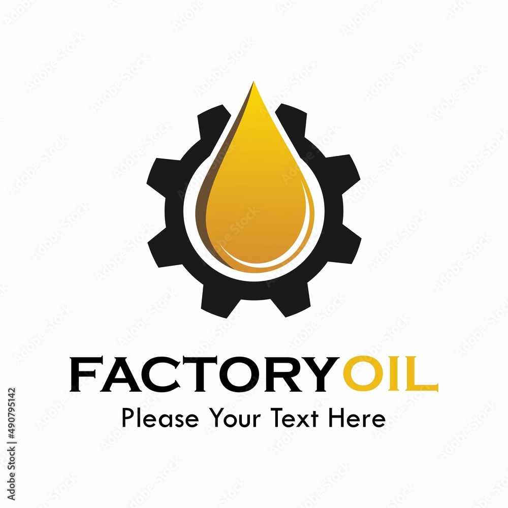 Factory oil logo template illustration Factory oil logo template illustration
