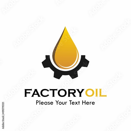 Factory oil logo template illustration