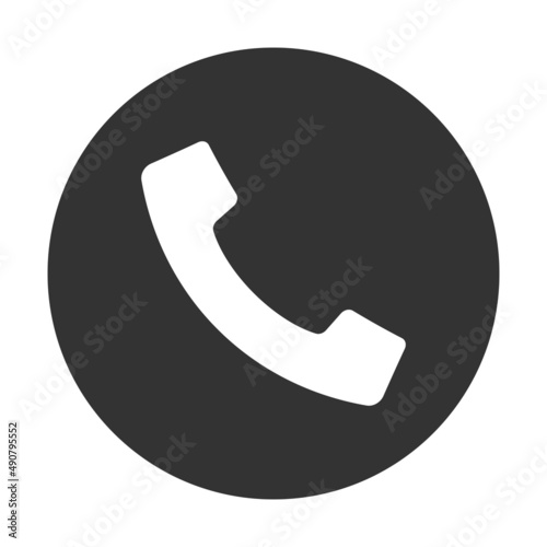 o2021Phone simple flat icon, telephone support symbol. Call us concept. illus...