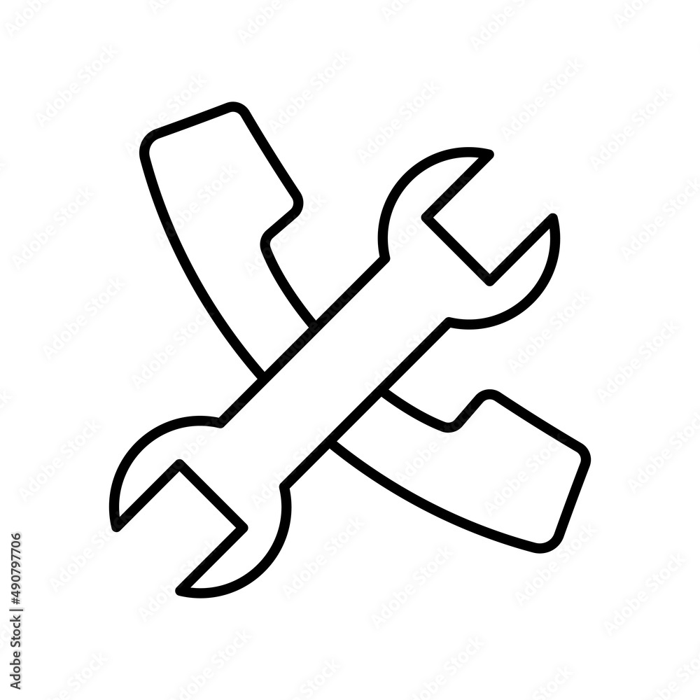 Help, repair thin line symbol., mending Icon, logo. Illustration Help, repair thin line symbol., mending Icon, logo. Illustration