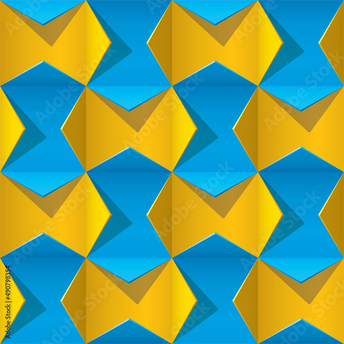 origami 3d pattern (continuous)