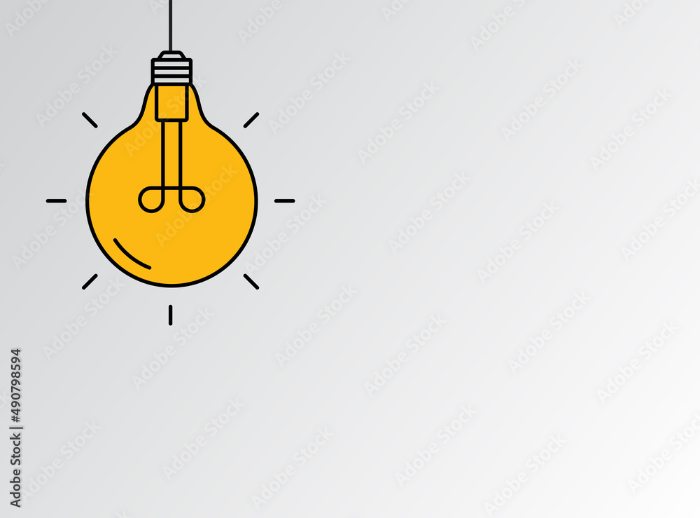 Creative Idea Line Icon. Lightbulb education, innovation logo. Illustration Creative Idea Line Icon. Lightbulb education, innovation logo. Illustration