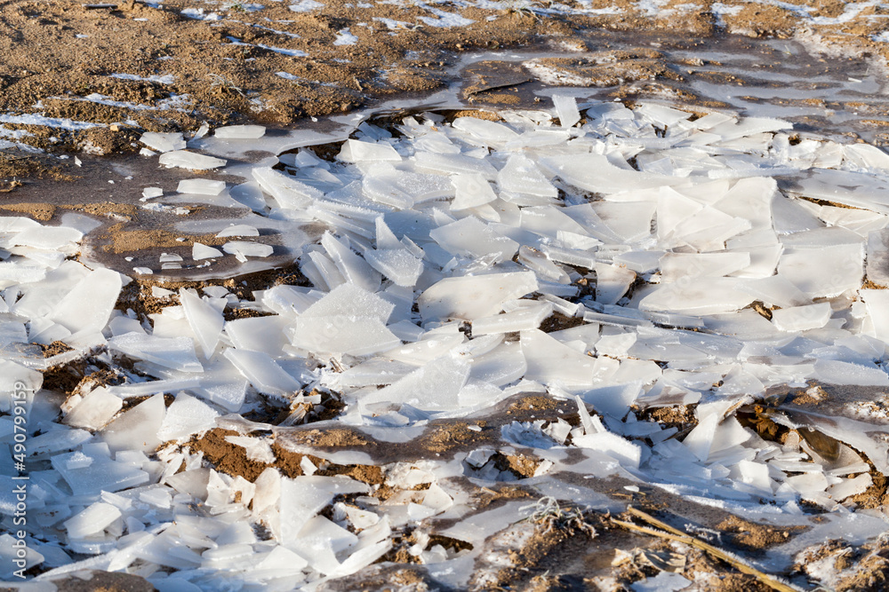 a thick layer of ice formed on the territory of the field a thick layer of ice formed on the territory of the field