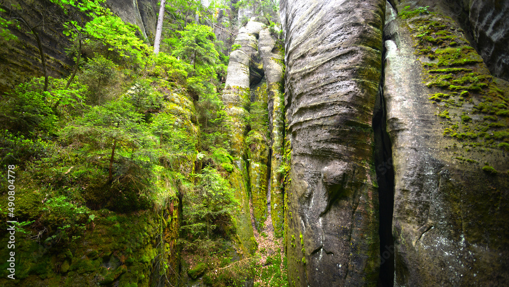 Adrspach beautiful Rock City, built of sandstone Adrspach beautiful Rock City, built of sandstone