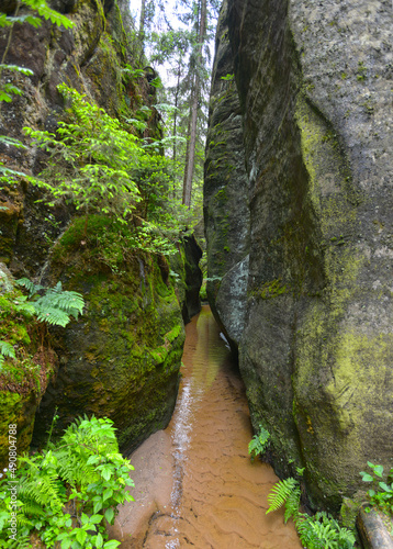 Adrspach beautiful Rock City, built of sandstone