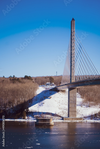 Penobscot Narrows Bridge from Verona Island to Prospect Maine