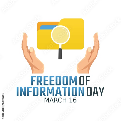 vector graphic of freedom of information day good for freedom of information day celebration. flat design. flyer design.flat illustration.