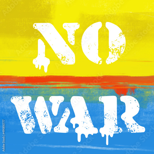 no Ukraine war sign