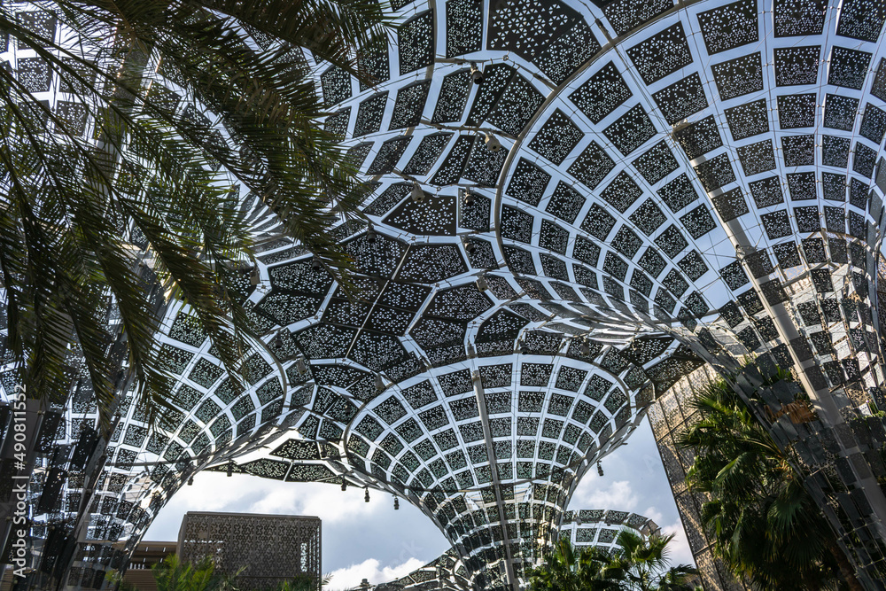 Expo 2020 Dubai shading structure shot on the 16th of February 2022 ...