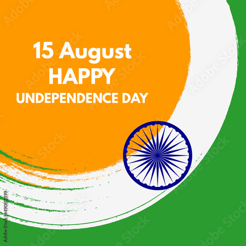 15 August Happy India Independence Day Holiday Background. Illustration