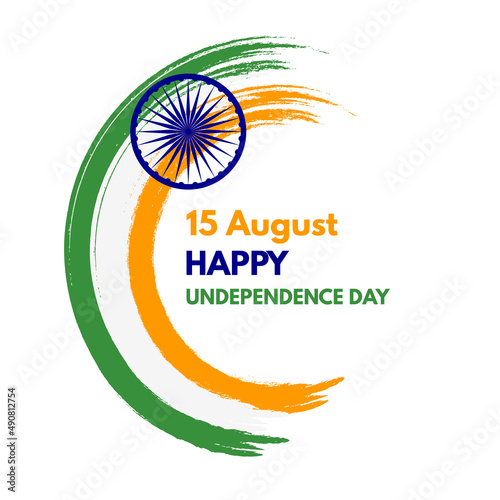 15 August Happy India Independence Day Holiday Background. Illustration