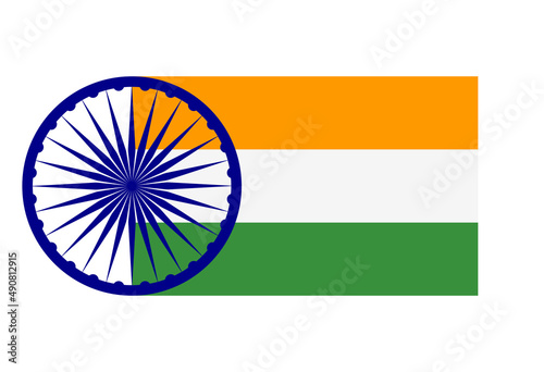 Abstract India Flag Sign. Illustration.