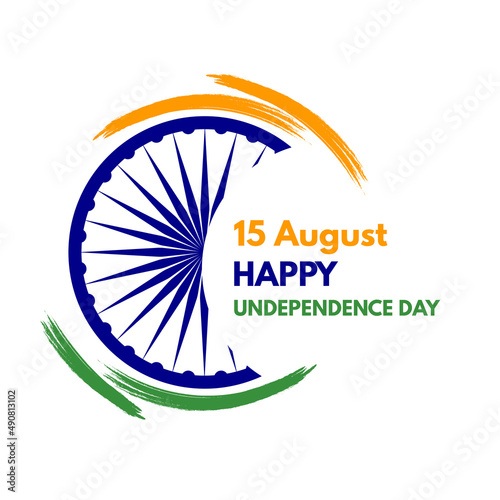 15 August Happy India Independence Day Holiday Background. Illustration