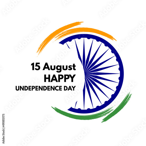 15 August Happy India Independence Day Holiday Background. Illustration