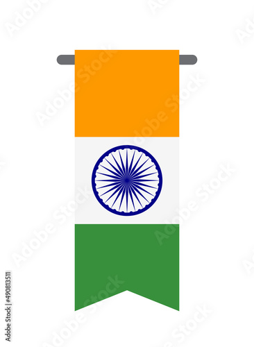 Abstract India Flag Sign. Illustration.