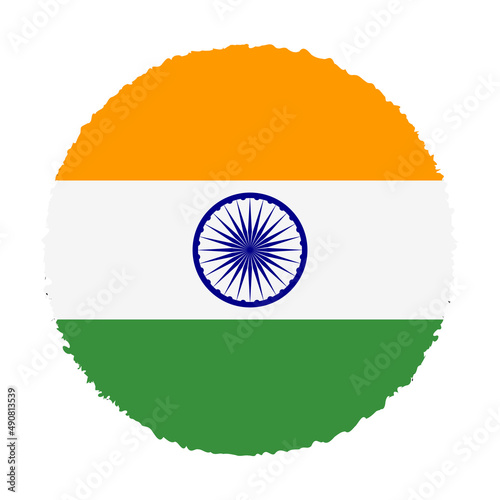 Abstract India Flag Sign. Illustration.