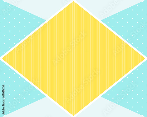 Light frame for text in the form of arhombus. Illustration.