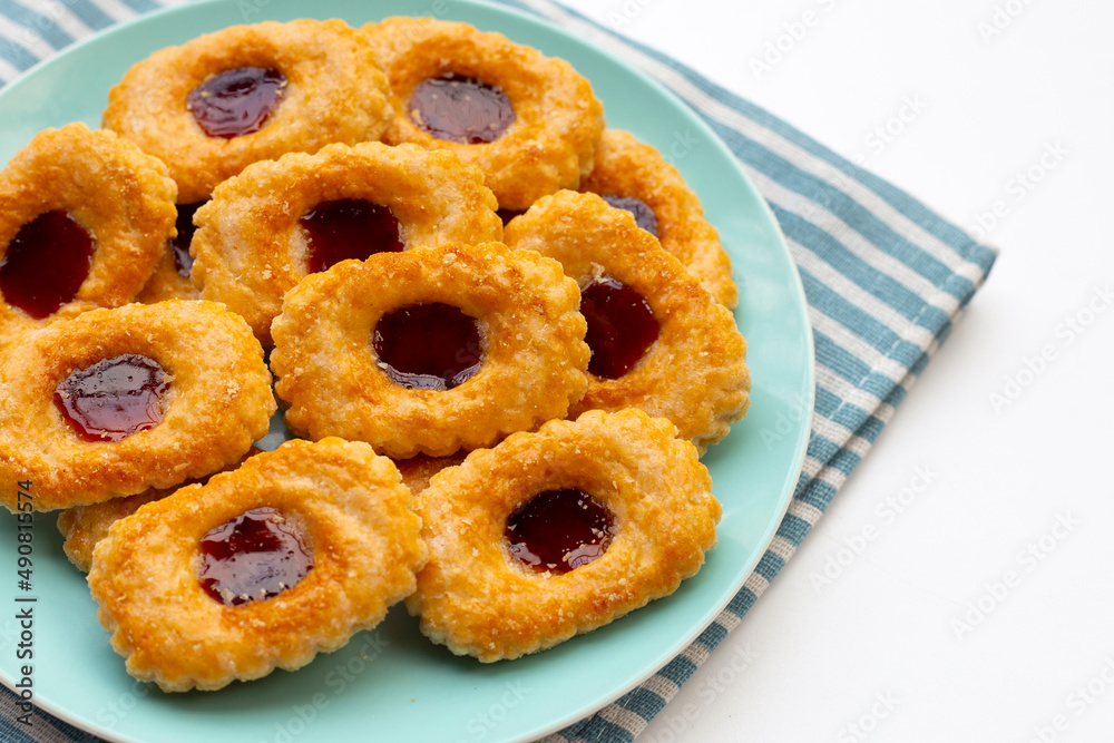 Puff pastry cookies filled with jam Puff pastry cookies filled with jam