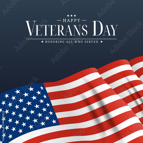 USA Veterans Day Poster. Illustration.