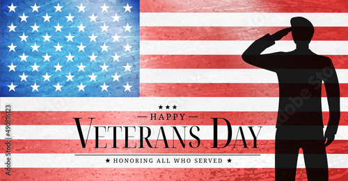 USA Veterans Day Poster. Illustration.
