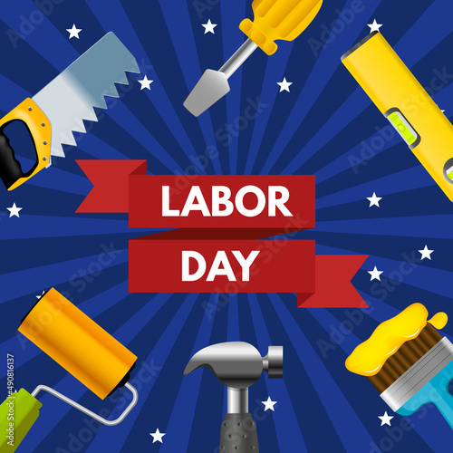 Labor Day Poster background. Illustration.