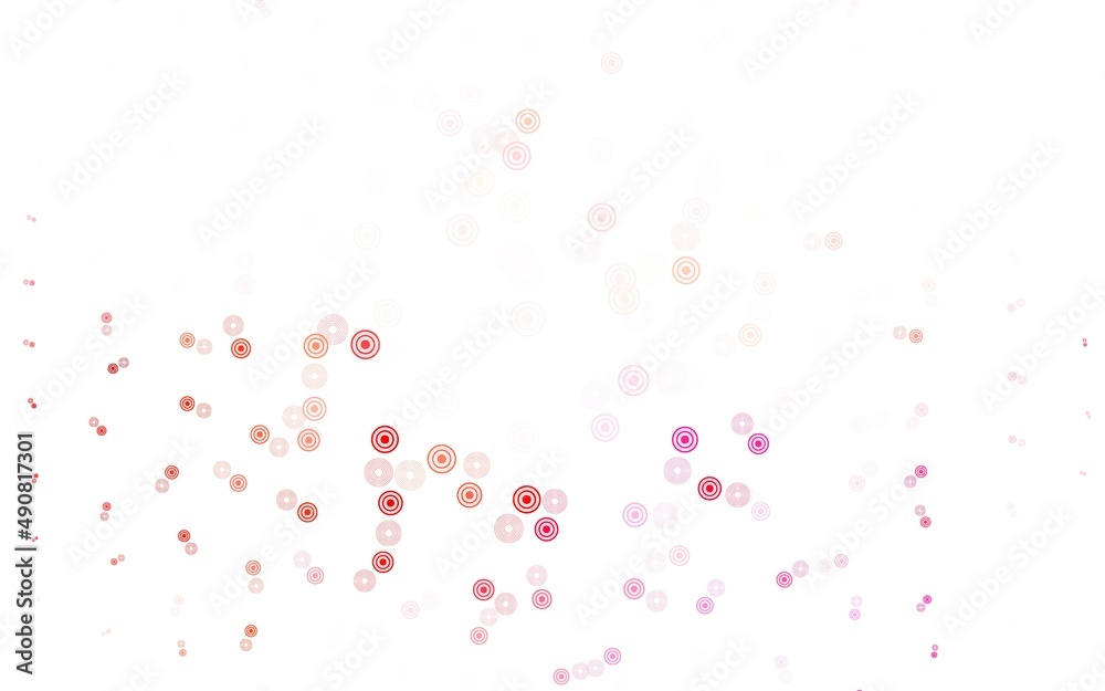 Light Pink, Red vector layout with circle shapes.