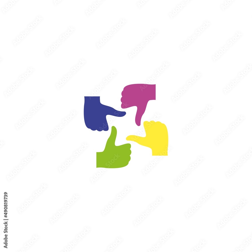 Community hand, adoption logo icon illustration Community hand, adoption logo icon illustration