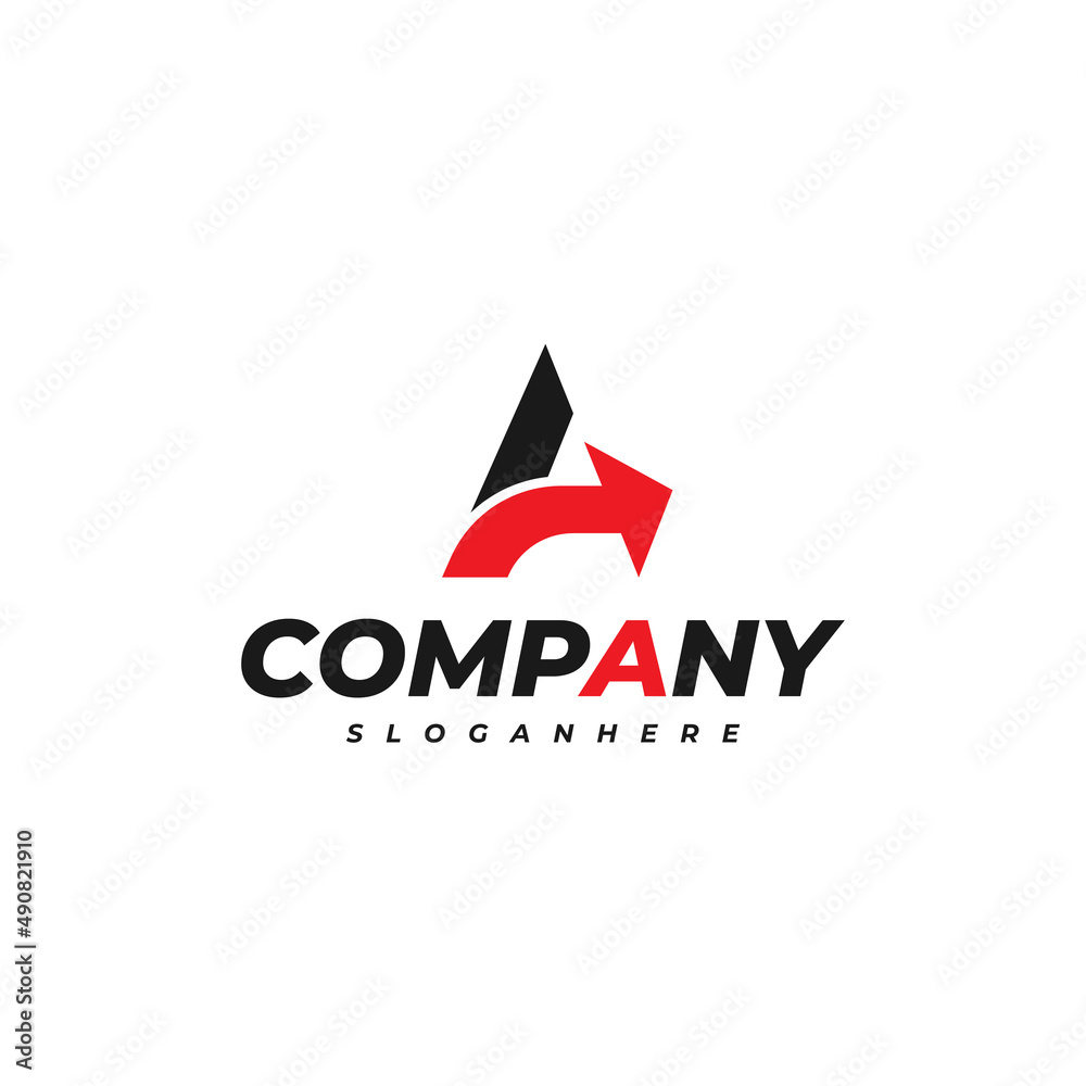 modern letter a and arrow logo design modern letter a and arrow logo design