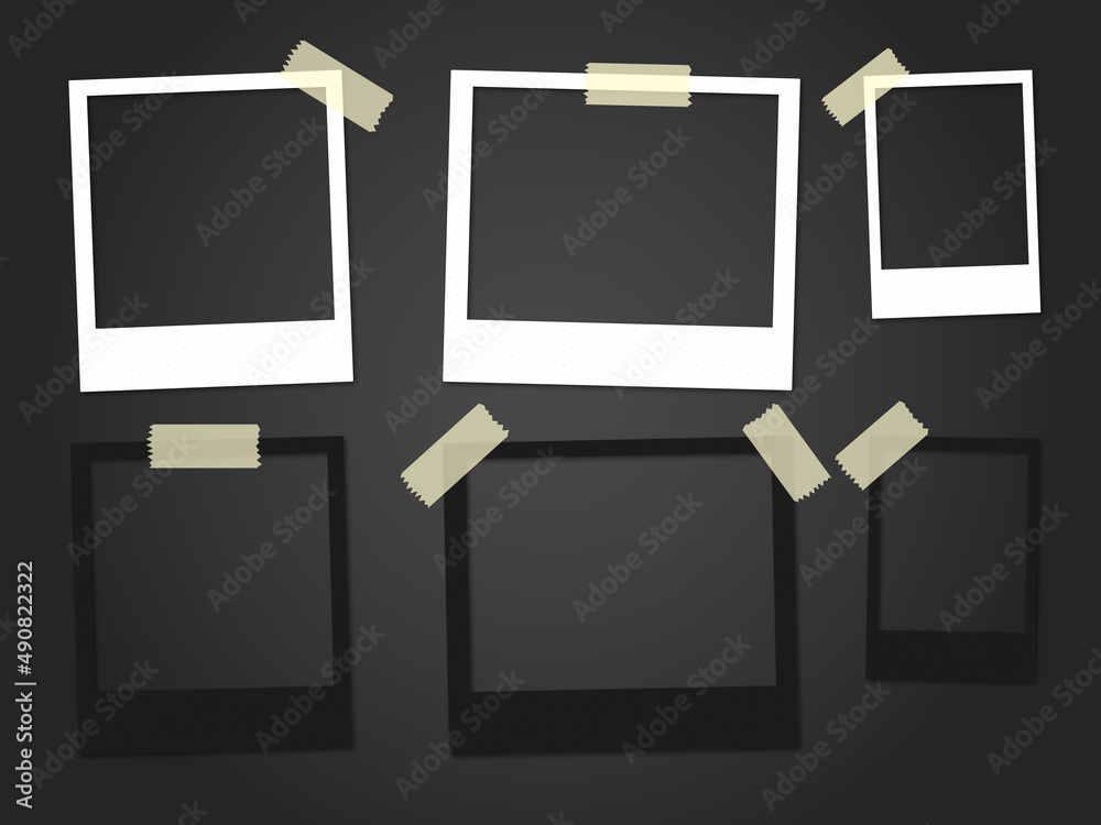 blank frames, Instant camera, Polaroid collection, Vector illustration, Set of polaroid blank frames, Instant camera, Polaroid collection, Vector illustration, Set of polaroid