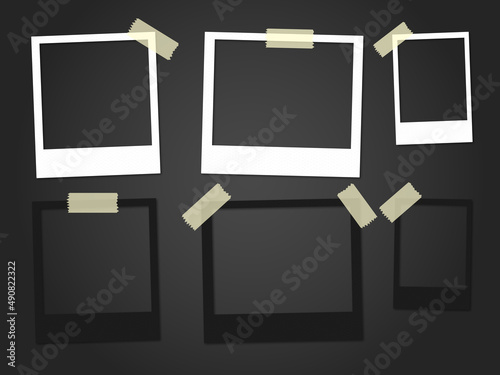 blank frames, Instant camera, Polaroid collection, Vector illustration, Set of polaroid 