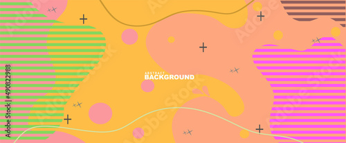 Unique and modern abstract background design with cheerful theme. suitable for use in website design, sales, and social media and music advertising