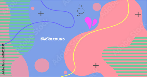 memphis design for advertising banner with cheerful and trendy background pattern. suitable for fashion advertising, websites, and online businesses