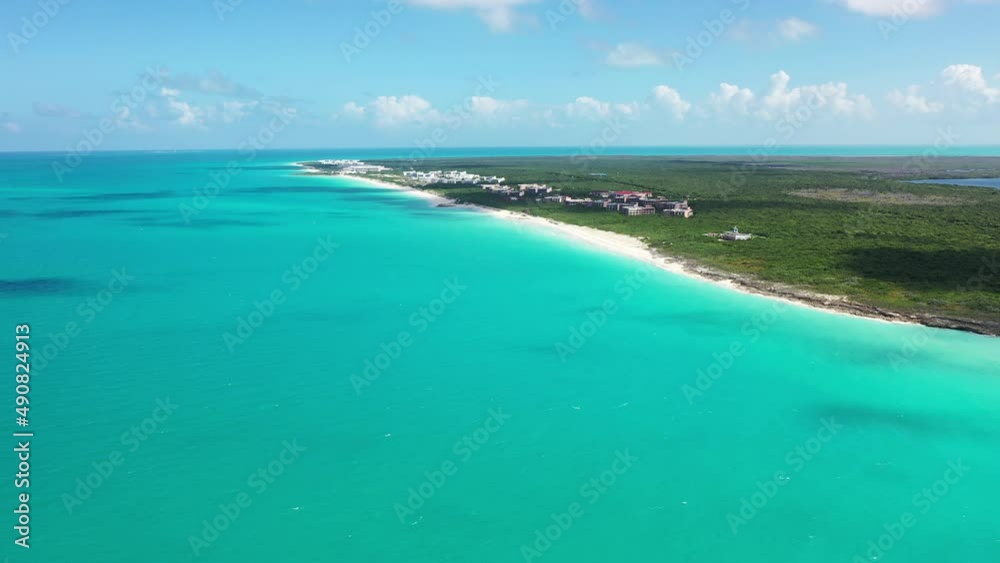 Cuba Cayo Santa Maria beach drone aerial 4K white sand shot cayo coco varadero caribbean sea waves atlantic ocean tropical turquoise paradise view Antilles landscape destination cuban coast coastlin Cuba Cayo Santa Maria beach drone aerial 4K white sand shot cayo coco varadero caribbean sea waves atlantic ocean tropical turquoise paradise view Antilles landscape destination cuban coast coastlin