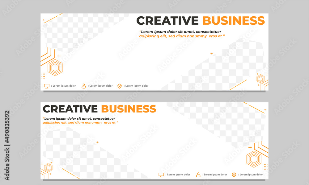 Fototapeta premium creative business horizontal banner template