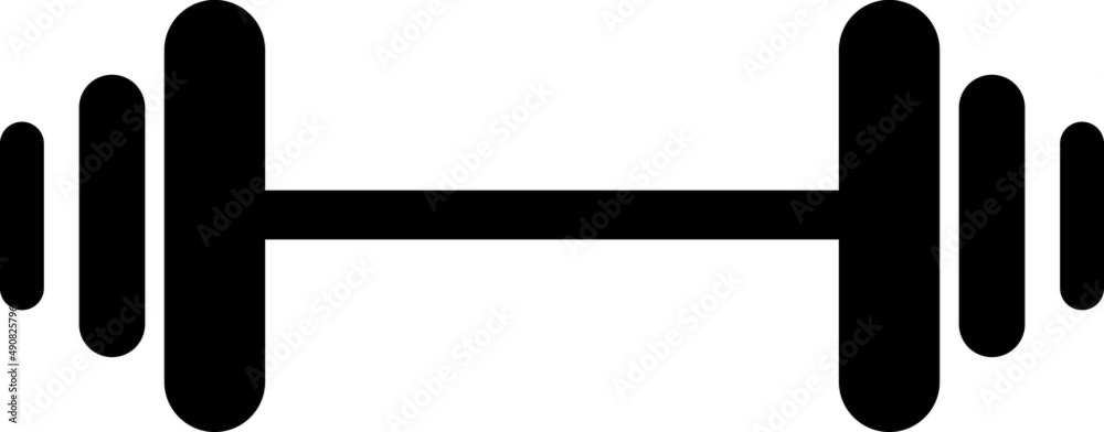 Simple dumbells monochrome icon, isolated on white background.eps Simple dumbells monochrome icon, isolated on white background.eps