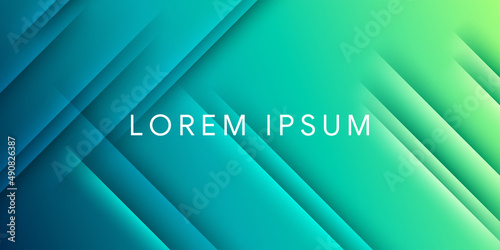modern diagonal strip light green gradient geometric abstract dynamic shape paper overlap layer