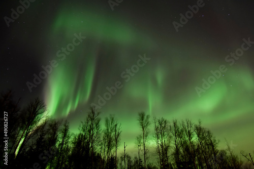 The aurora borealis brightens many dark winter nights in Alaska.