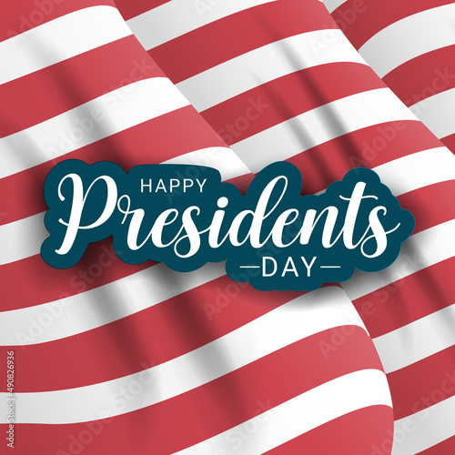 USA Happy Presidents Day Greeting Card Background. Illustration