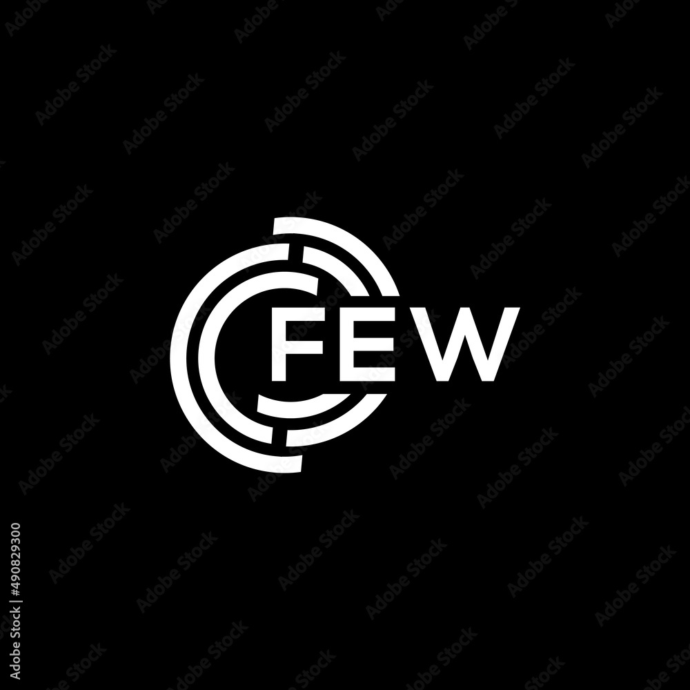 FEW letter logo design on black background. FEW creative initials letter logo concept. FEW letter design. FEW letter logo design on black background. FEW creative initials letter logo concept. FEW letter design.